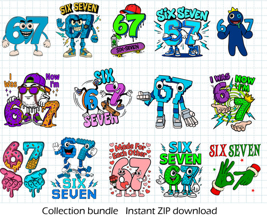 Awesome Six Seven BUNDLE Cut Files