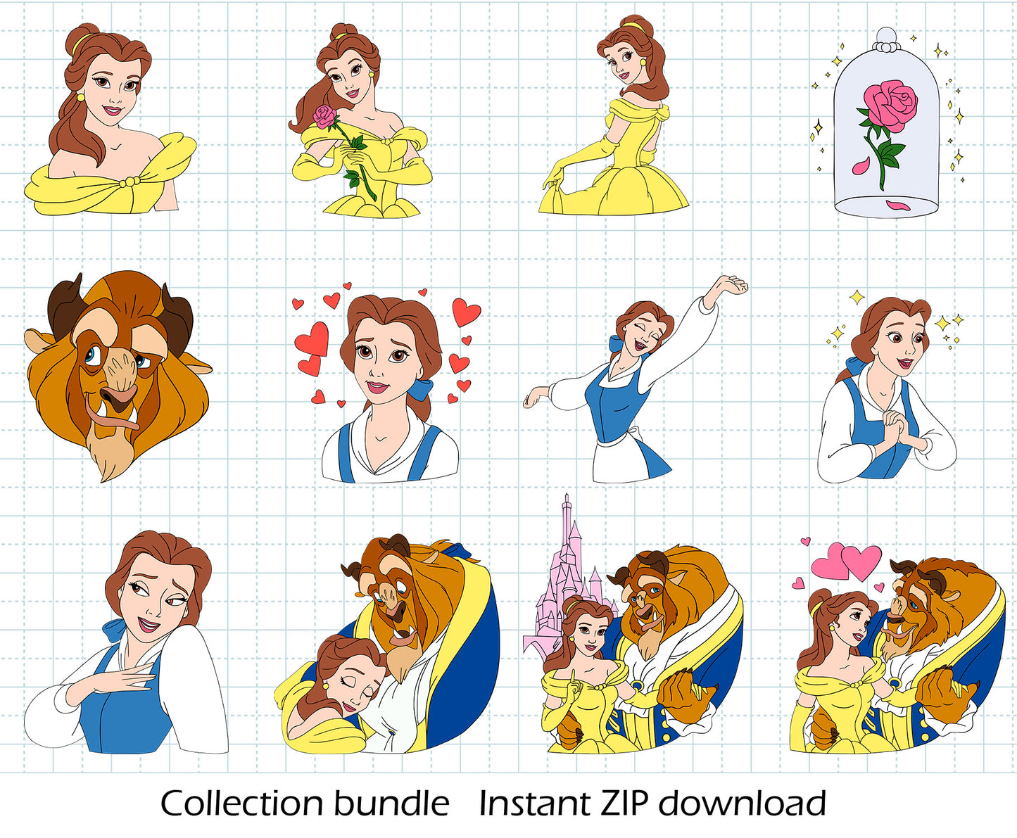 Princess Belle BUNDLE Cut Files