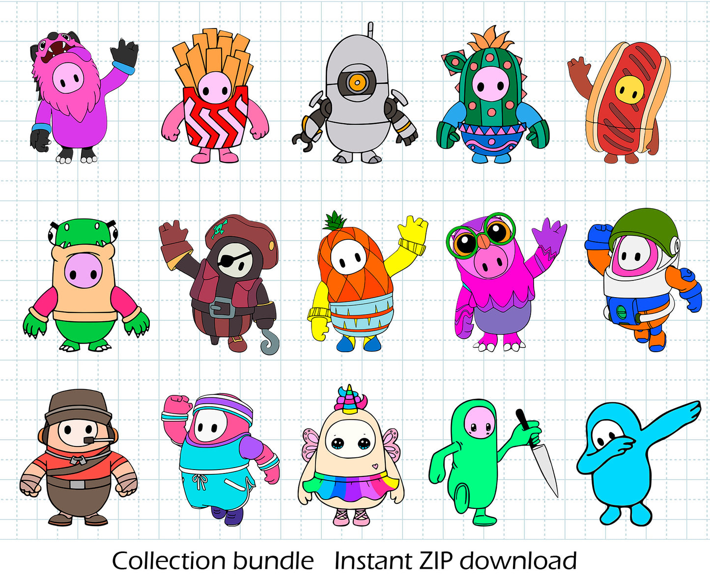 Fall Guys BUNDLE Cut Files