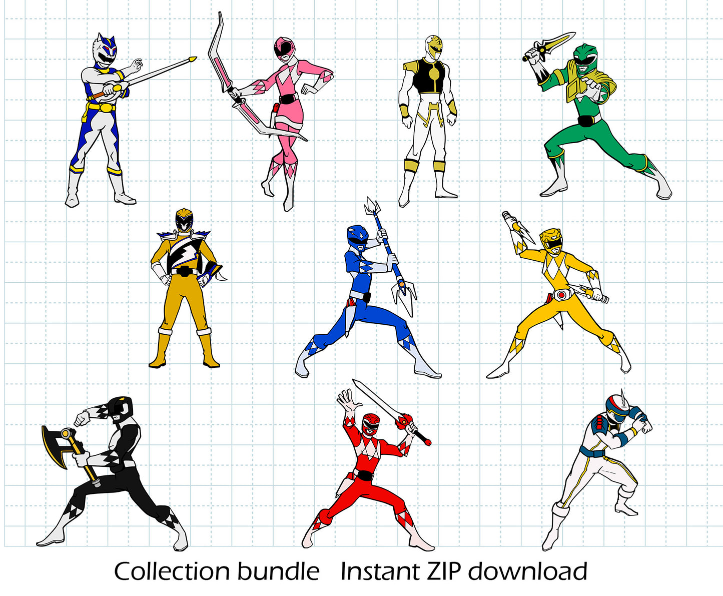 Power Rangers SVG BUNDLE Cut Files