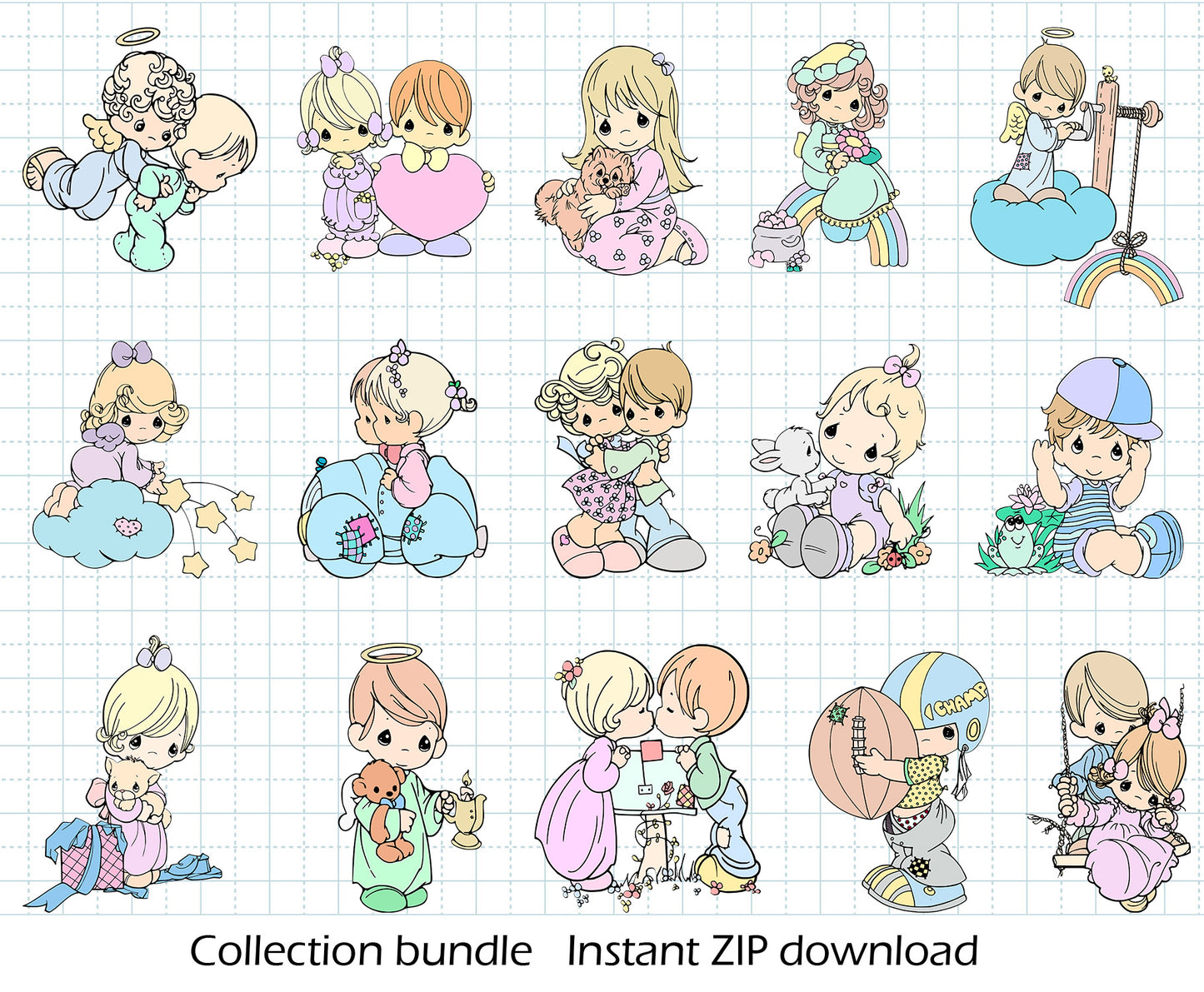 Precious Moments SVG BUNDLE Cut Files