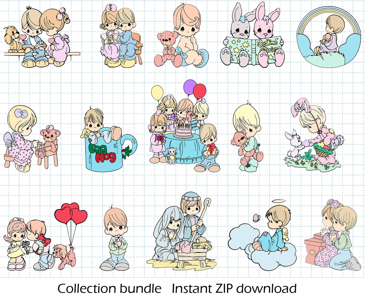 Precious Moments SVG BUNDLE Cut Files