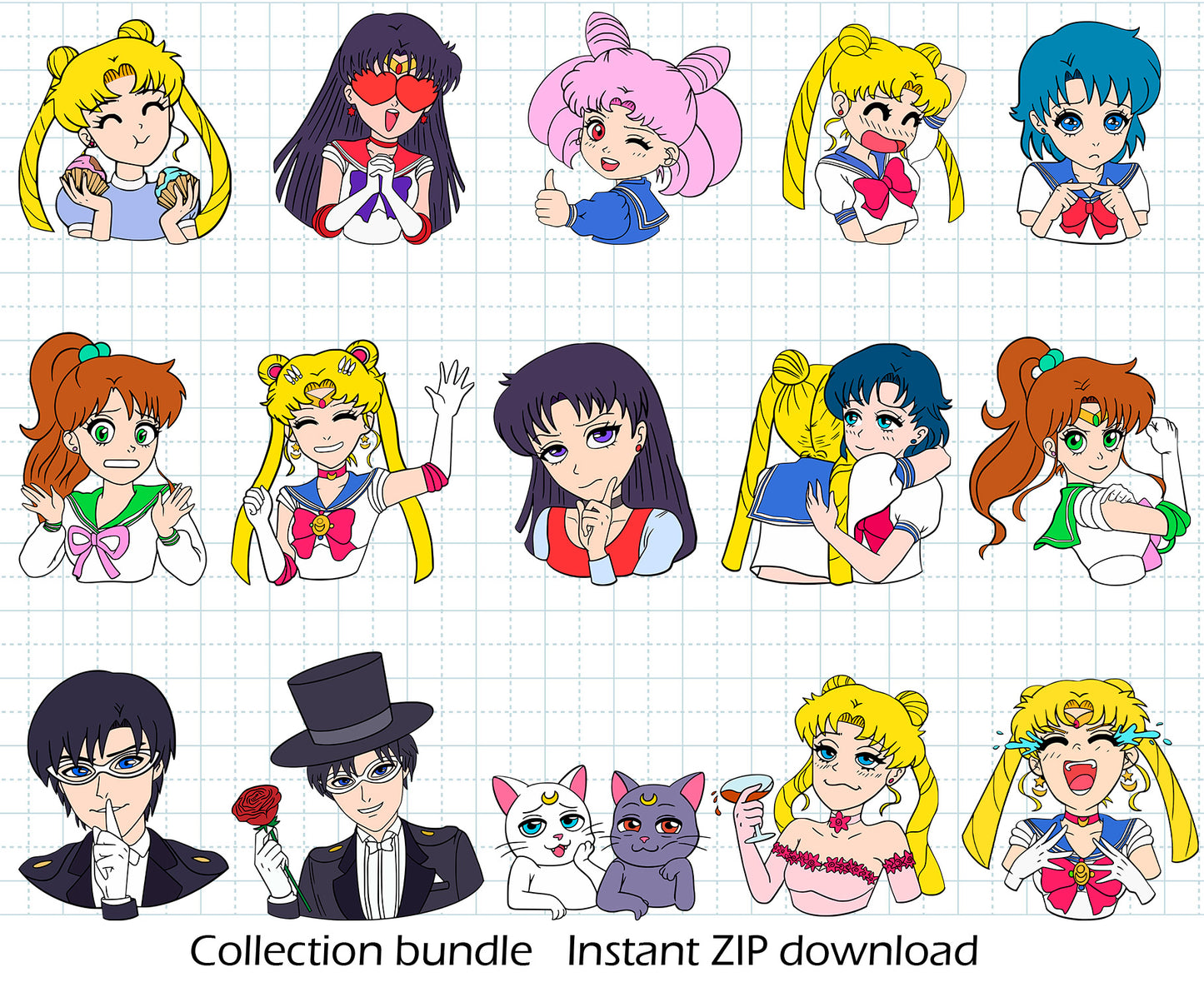 Sailor Moon BUNDLE Cut Files