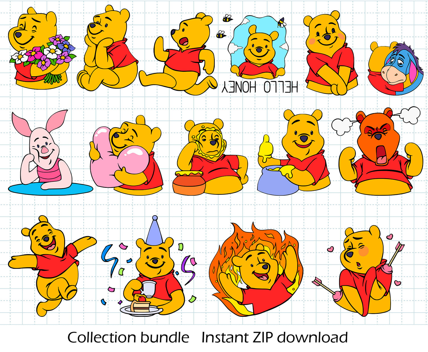 Winnie the Pooh BUNDLE Cut Files