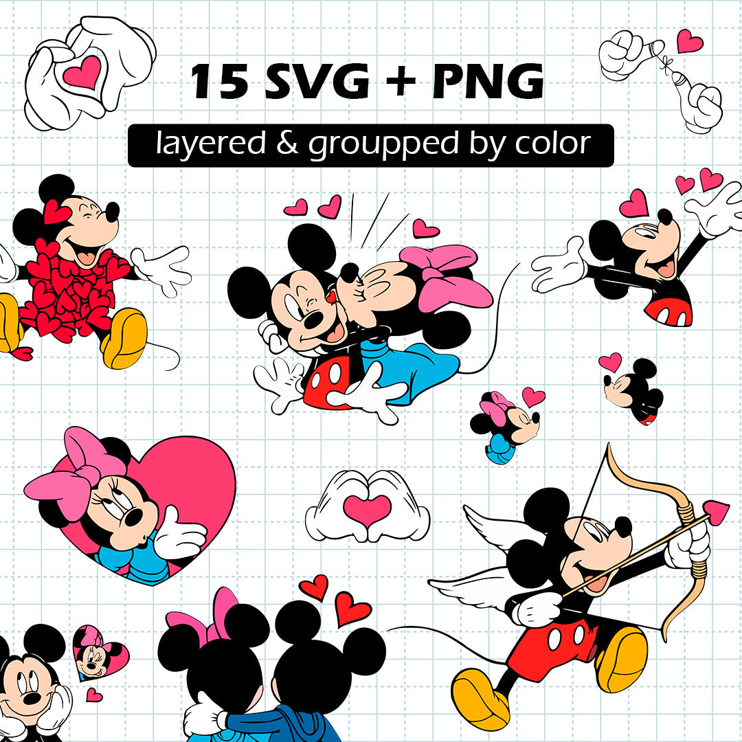 Disney Love SVG BUNDLE Cut Files