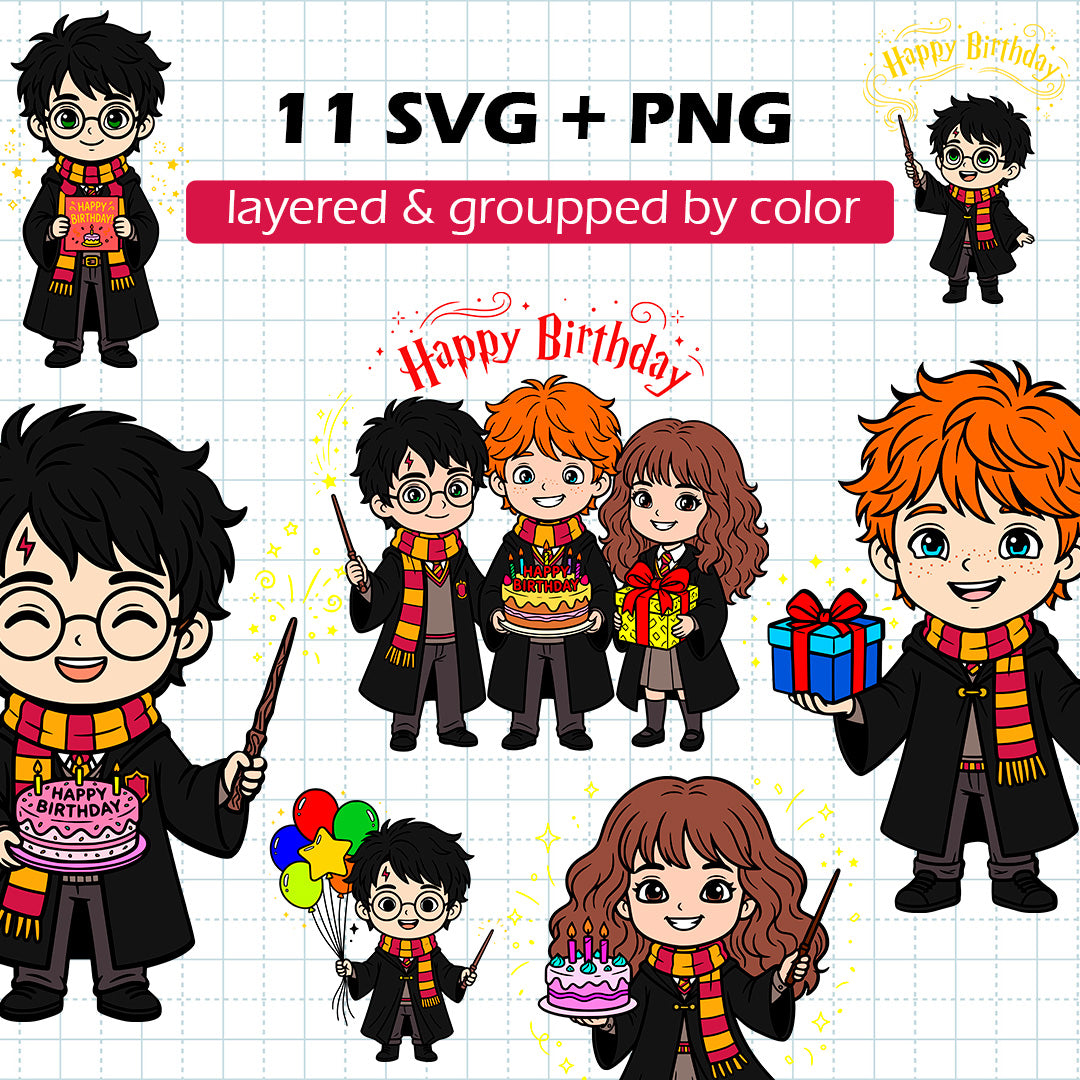 Awesome Harry Potter Birthday BUNDLE Cut Files