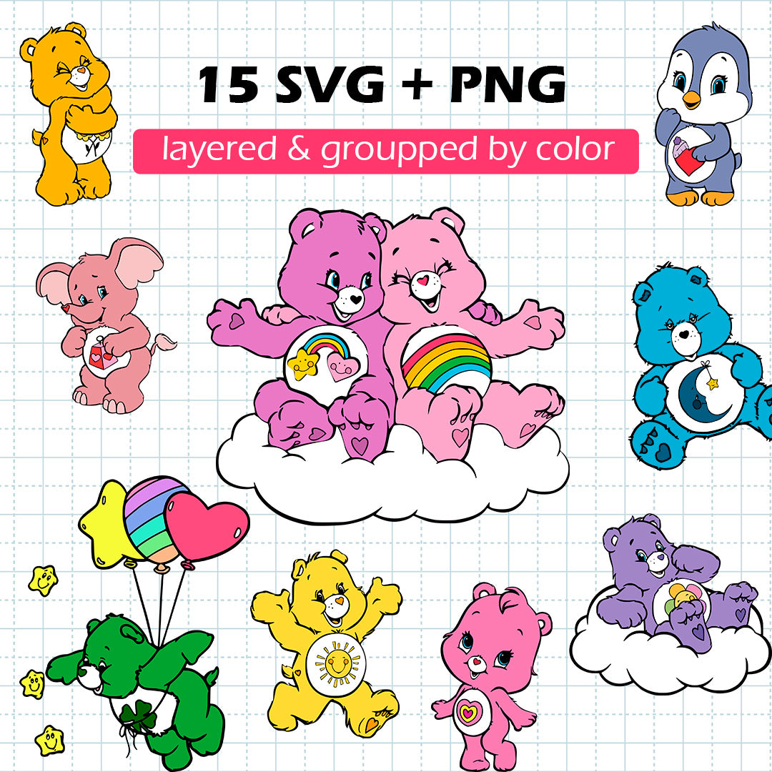 Care Bears SVG BUNDLE Cut Files