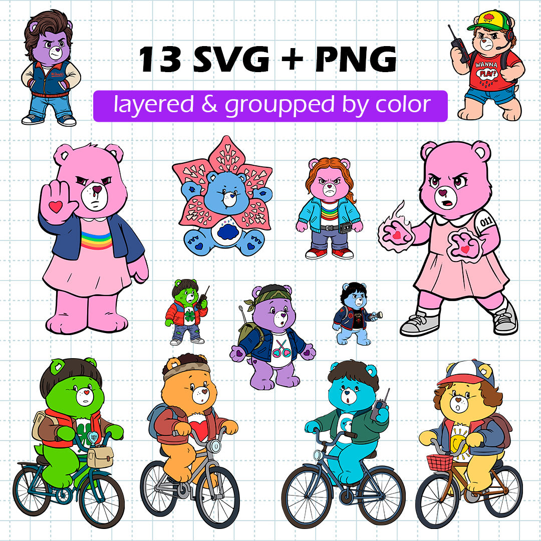 Awesome Stranger Bears BUNDLE Cut Files