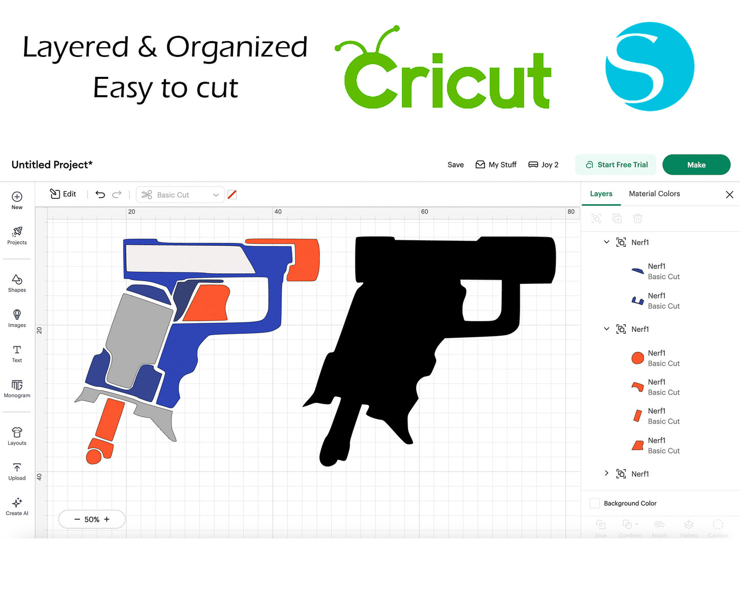 Nerf BUNDLE Cut Files