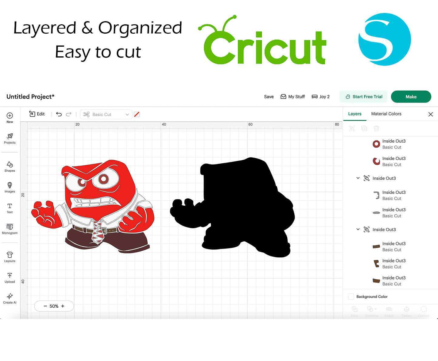Inside Out SVG BUNDLE Cut Files