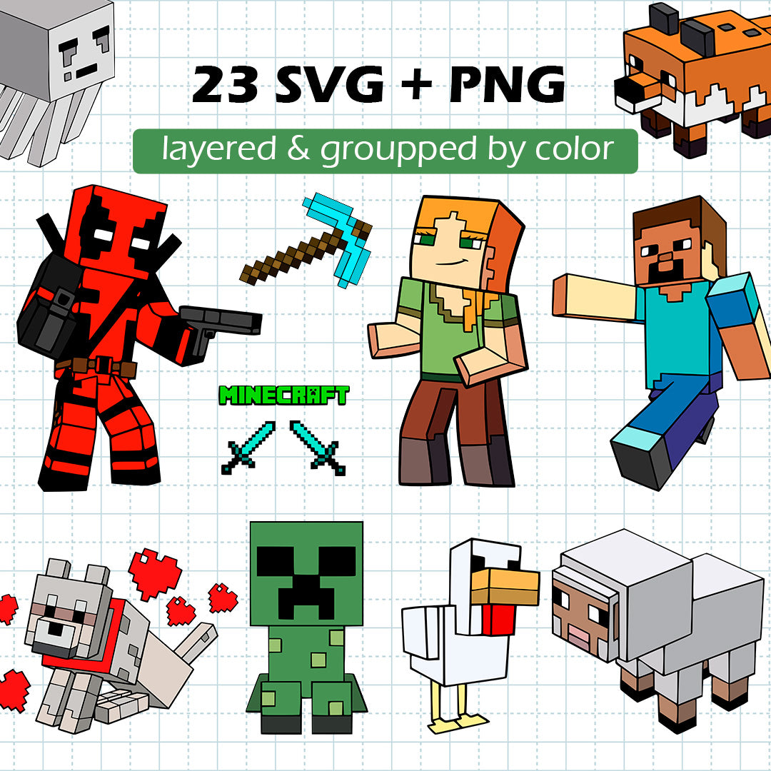 Minecraft BUNDLE Cut Files
