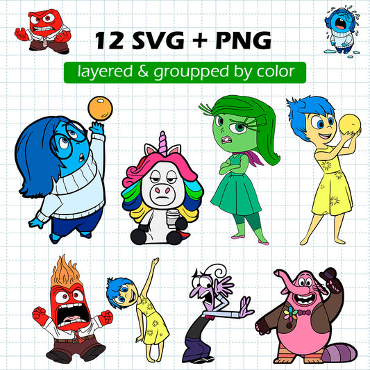 Inside Out SVG BUNDLE Cut Files
