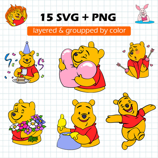 Winnie the Pooh BUNDLE Cut Files