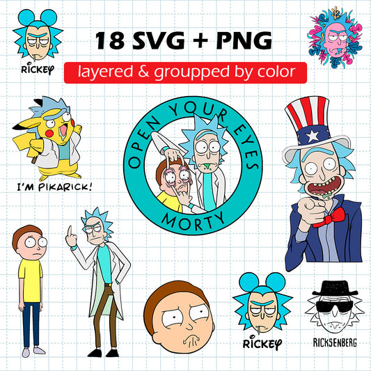 Rick and Morty BUNDLE Cut Files