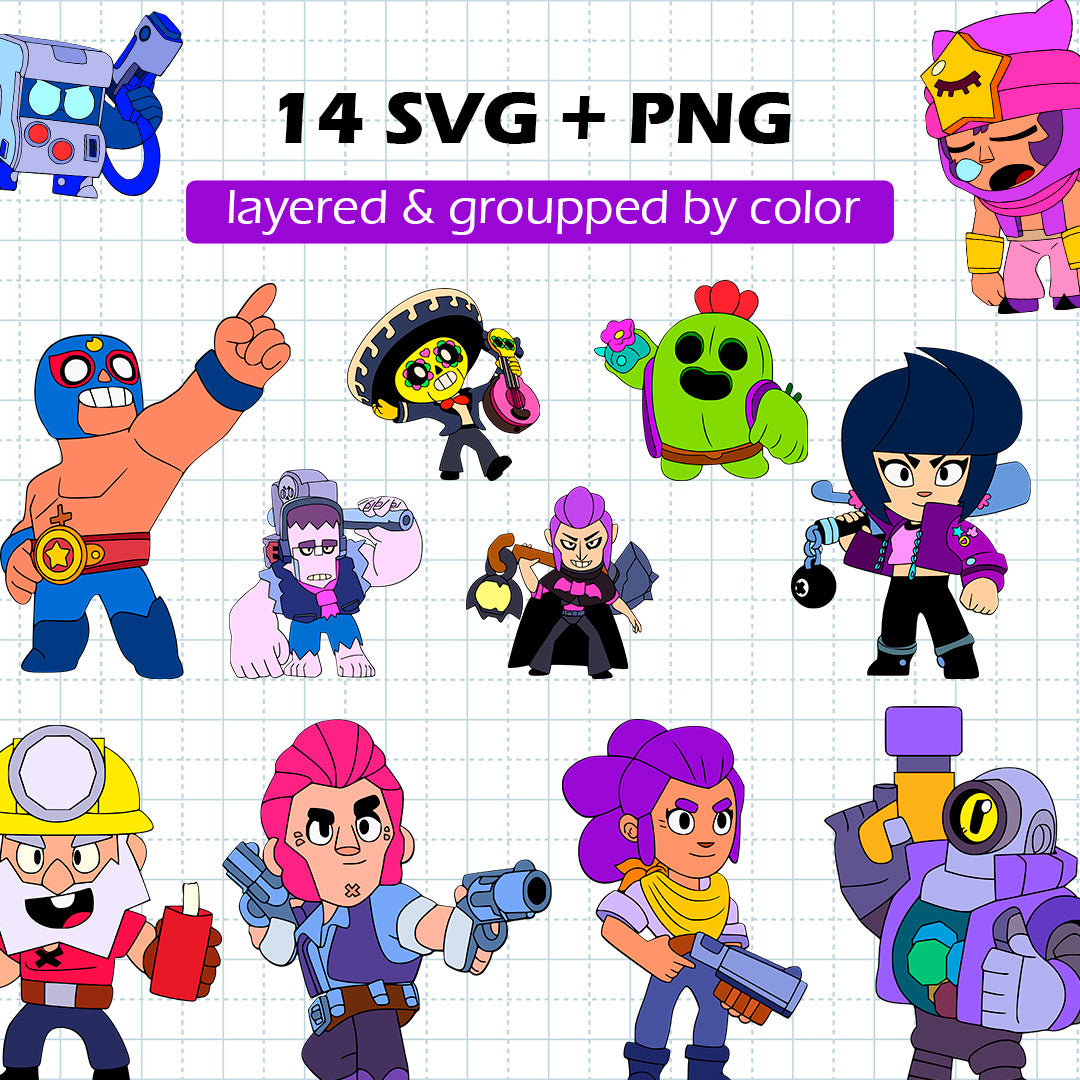 Brawl Stars BUNDLE Cut Files
