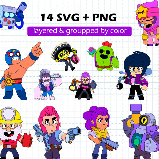 Brawl Stars BUNDLE Cut Files