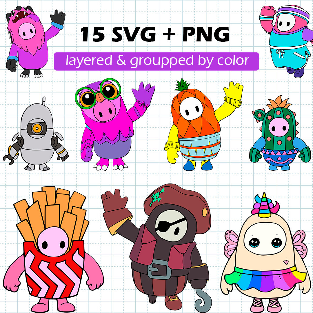 Fall Guys BUNDLE Cut Files