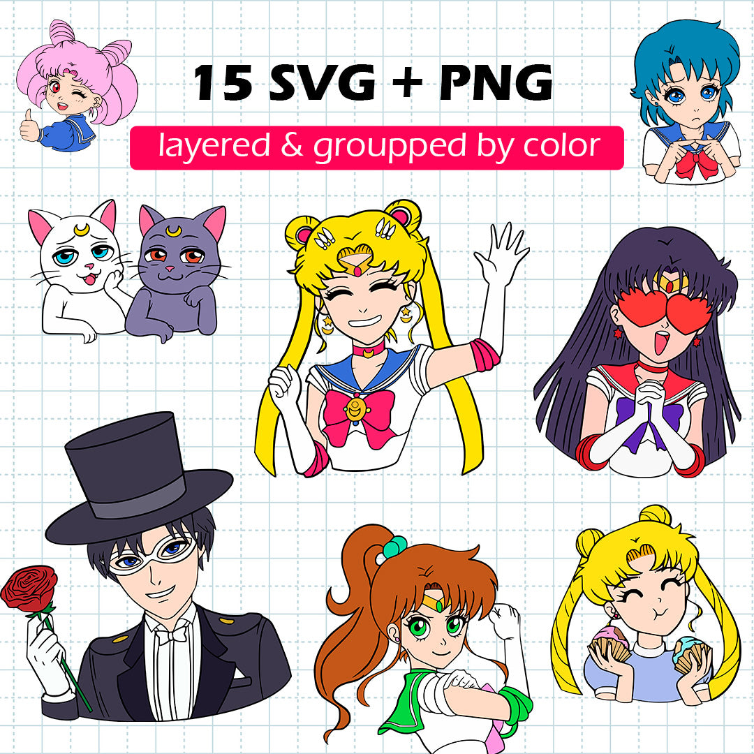 Sailor Moon BUNDLE Cut Files