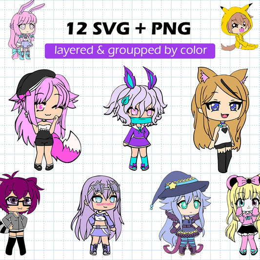 Gacha Life BUNDLE Cut Files