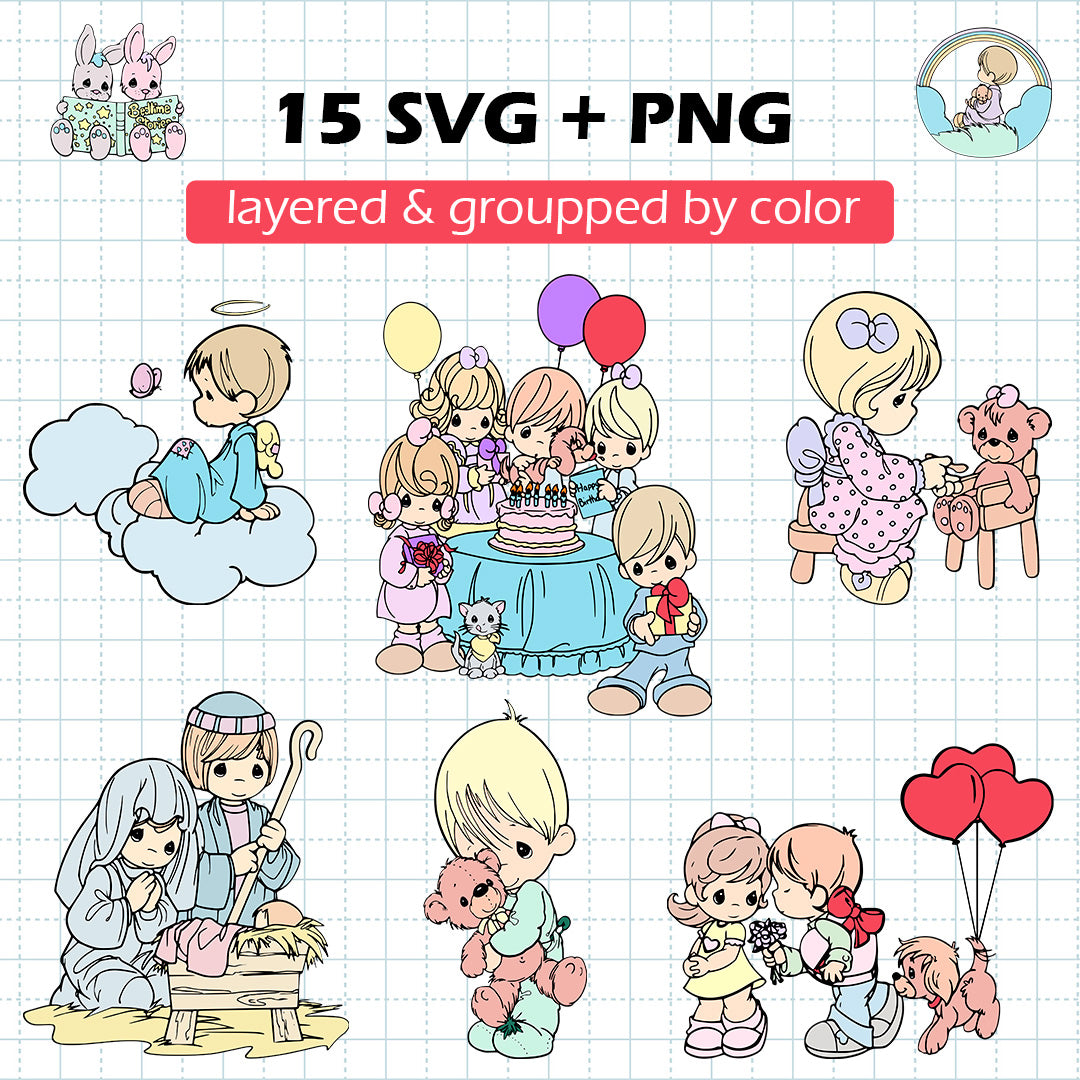 Precious Moments SVG BUNDLE Cut Files
