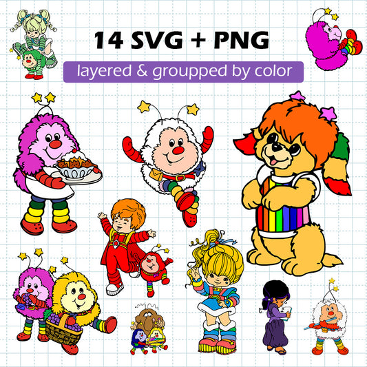 Rainbow Brite BUNDLE Cut Files