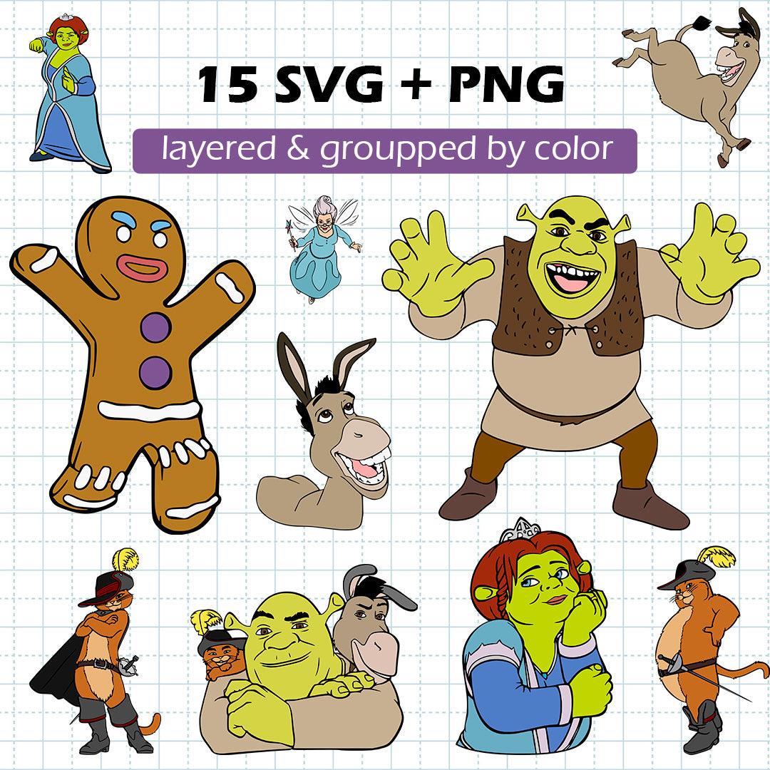Shrek BUNDLE Cut Files