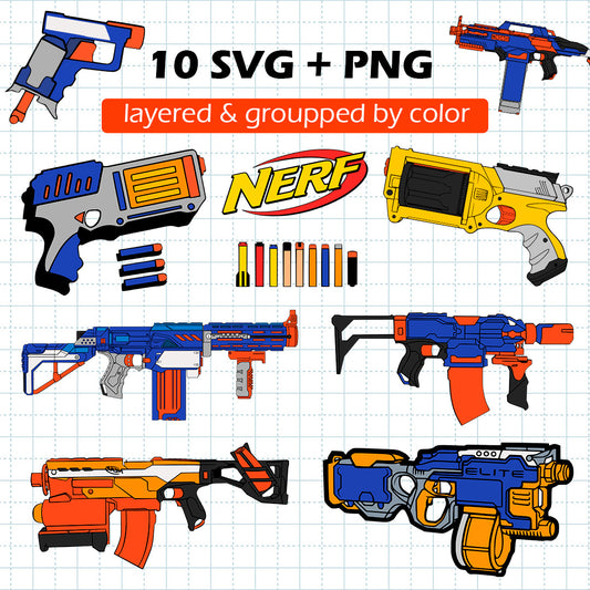 Nerf BUNDLE Cut Files